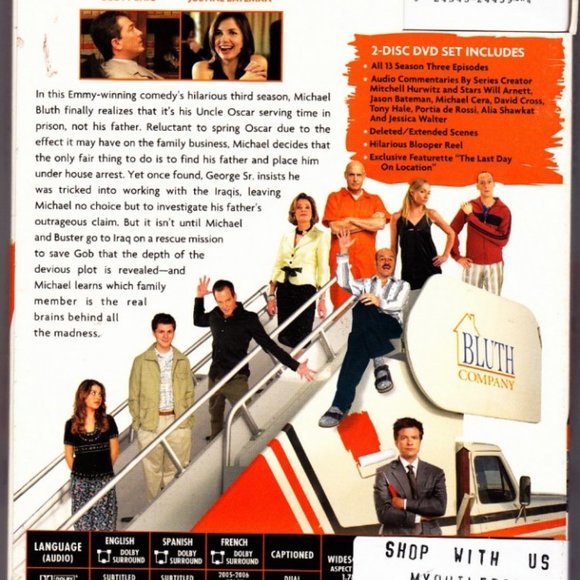 Arrested Development - Complete 3rd Season DVD 2009, 2-Disc Set - Very Good - Picture 2 of 2